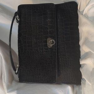 Talbots hair calf and leather tote